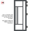 Room Divider - Handmade Eco-Urban® Portobello Door Pair DD6438CF Clear Glass (1 FROSTED PANE) - Premium Primed - Colour & Size Options