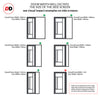 Bespoke Room Divider - Eco-Urban® Portobello Door DD6438CF Clear Glass (1 FROSTED PANE) Full Glass Side  - Premium Primed - Colour & Size Options