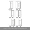 Room Divider - Handmade Eco-Urban® Portobello Door DD6438F - Frosted Glass - Premium Primed - Colour & Size Options