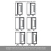 Room Divider - Handmade Eco-Urban® Portobello Door DD6438CF Clear Glass (1 FROSTED PANE) - Premium Primed - Colour & Size Options