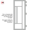 Handmade Eco-Urban Portobello 5 Pane Solid Wood Internal Door UK Made DD6438G Clear Glass(1 FROSTED PANE) - Eco-Urban® Mist Grey Premium Primed