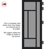 Urban Ultimate® Room Divider Portobello 5 Pane Door Pair DD6438T - Tinted Glass with Full Glass Side - Colour & Size Options