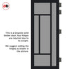 Urban Ultimate® Room Divider Portobello 5 Pane Door DD6438T - Tinted Glass with Full Glass Side - Colour & Size Options