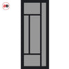 Urban Ultimate® Room Divider Portobello 5 Pane Door Pair DD6438T - Tinted Glass with Full Glass Side - Colour & Size Options