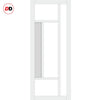 Urban Ultimate® Room Divider Portobello 5 Pane Door DD6438CF Clear Glass(1 FROSTED PANE) with Full Glass Side - Colour & Size Options