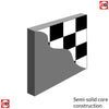 Semi-solid door core icon in black white and grey