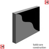 J B Kind White Classic Catton Primed Door Pair - Clear Glass