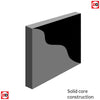 Solid core door construction icon in grey and black