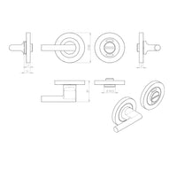 Steelworx SWT1025 Disability Bathroom Thumb Turn & Release - 3 Finishes