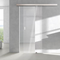 Single Glass Sliding Door - Dean 8mm Clear Glass - Obscure Printed Design - Planeo 60 Pro Kit