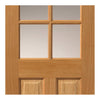 Single Sliding Door & Track - Dean Oak Door - Clear Glass - Prefinished