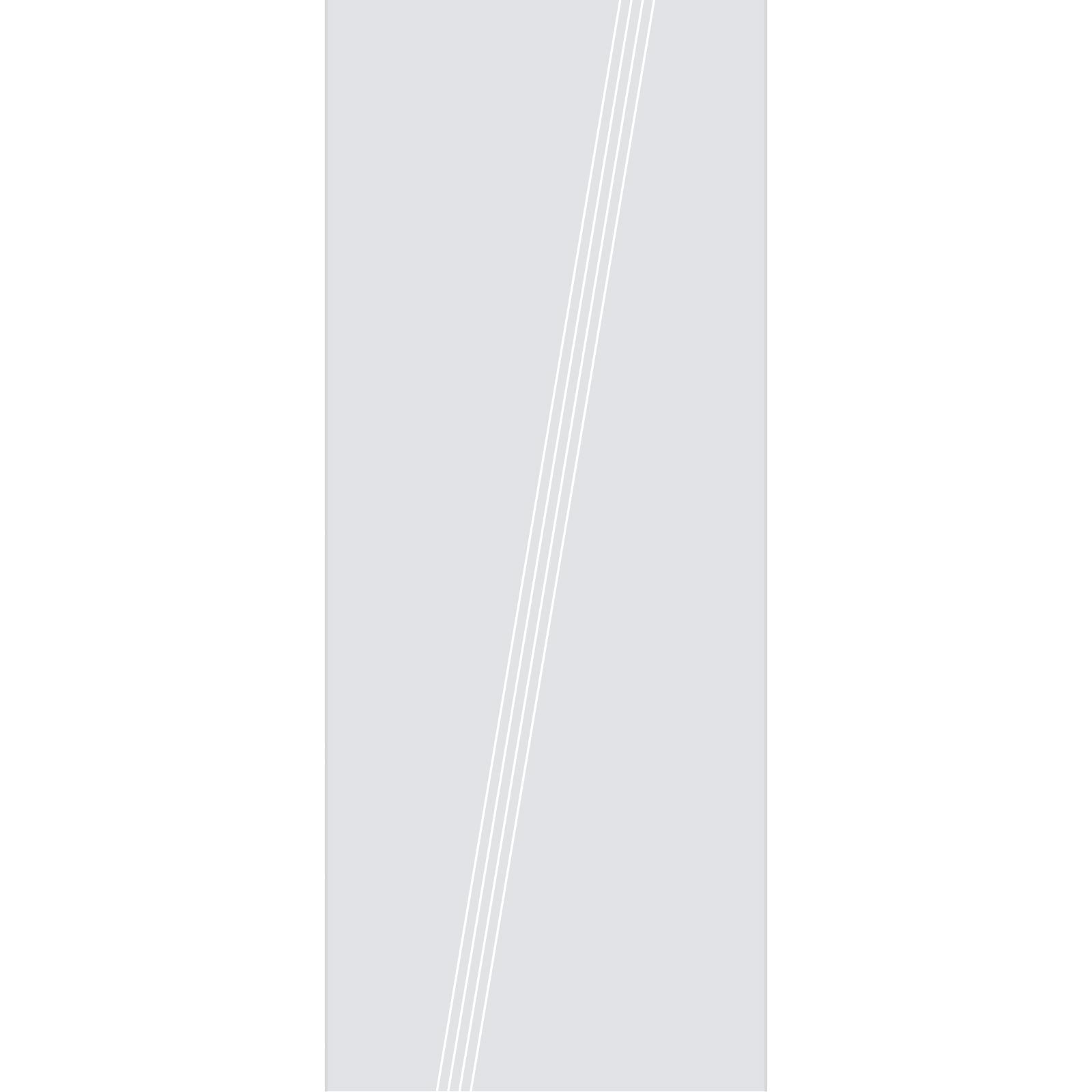 Single Glass Sliding Door - Dean 8mm Clear Glass - Obscure Printed Design - Planeo 60 Pro Kit