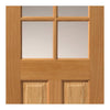 Oak Dean Single Evokit Pocket Door Detail - Clear Glass