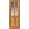 Oak Dean Single Evokit Pocket Door - Clear Glass