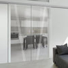 Double Glass Sliding Door - Dean 8mm Clear Glass - Obscure Printed Design - Planeo 60 Pro Kit