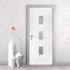 Ely White Primed Fire Door - Clear Glass - 1/2 Hour Fire Rated