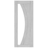 Ravello Light Grey Ash Internal Door Pair - Clear Glass - Prefinished