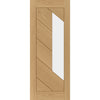 Torino Oak Door - Clear Glass - 1/2 Hour Fire Rated - Prefinished