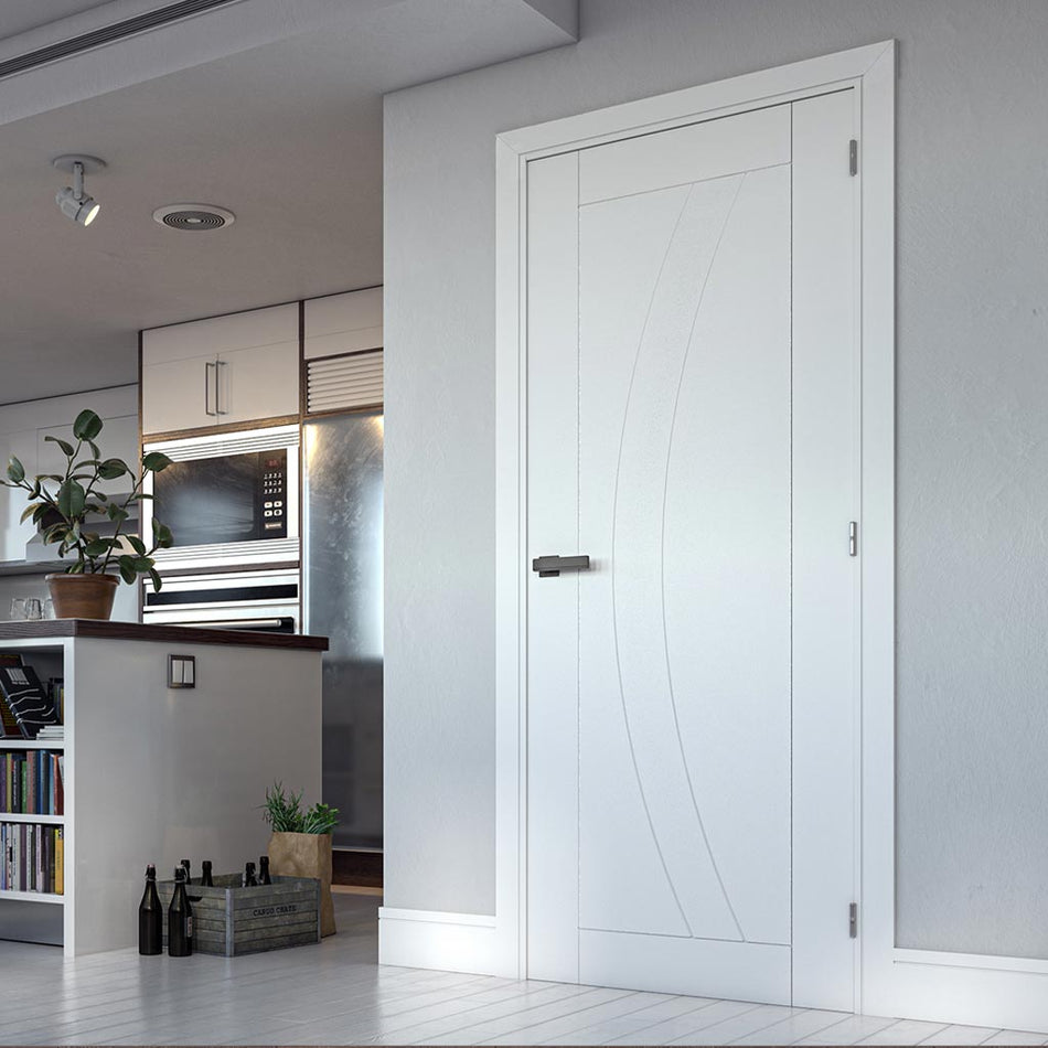 Bespoke Ravello White Primed Flush Internal Door