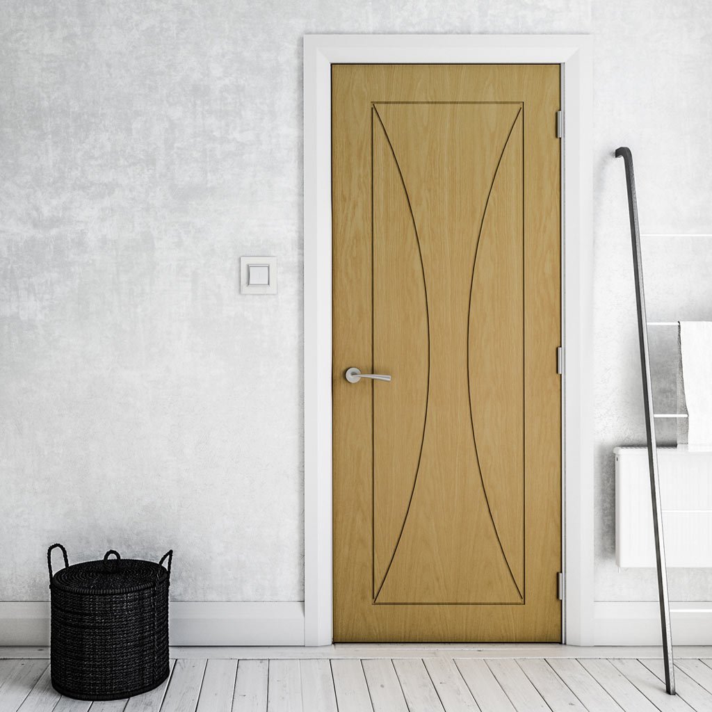Bespoke Sorrento Oak Flush Internal Door - Prefinished