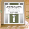 Cottage Style Debonaire 2 Composite Front Door Set with Double Side Screen - Central Kupang Green Glass - Shown in Reed Green