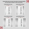 Cottage Style Debonaire 2 Composite Front Door Set with Double Side Screen - Hnd Jet Glass - Shown in White
