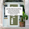Cottage Style Debonaire 2 Composite Front Door Set with Hnd Kupang Green Glass - Shown in Reed Green