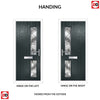 Cottage Style Debonaire 2 Composite Front Door Set with Hnd Abstract Glass - Shown in Anthracite Grey