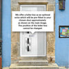 Cottage Style Debonaire 2 Composite Front Door Set with Hnd Jet Glass - Shown in White