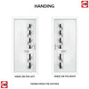 Cottage Style Debonaire 2 Composite Front Door Set with Hnd Jet Glass - Shown in White
