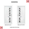 Cottage Style Debonaire 2 Composite Door Set with Hnd Jet Glass - Shown in White