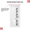 Cottage Style Debonaire 2 Composite Front Door Set with Hnd Jet Glass - Shown in White