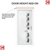 Cottage Style Debonaire 2 Composite Door Set with Hnd Jet Glass - Shown in White