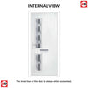 Cottage Style Debonaire 2 Composite Front Door Set with Hnd Jet Glass - Shown in White