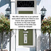 Cottage Style Debonaire 2 Composite Front Door Set with Central Kupang Green Glass - Shown in Reed Green