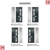 Cottage Style Debonaire 2 Composite Front Door Set with Single Side Screen - Hnd Abstract Glass - Shown in Anthracite Grey