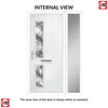 Cottage Style Debonaire 2 Composite Front Door Set with Single Side Screen - Hnd Abstract Glass - Shown in Anthracite Grey
