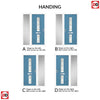 Cottage Style Debonaire 2 Composite Front Door Set with Single Side Screen - Central Sandblast Ellie Glass - Shown in Pastel Blue