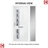 Cottage Style Debonaire 2 Composite Front Door Set with Single Side Screen - Hnd Jet Glass - Shown in White