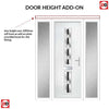 Cottage Style Debonaire 2 Composite Front Door Set with Double Side Screen - Central Jet Glass - Shown in White
