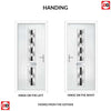 Cottage Style Debonaire 2 Composite Front Door Set with Central Jet Glass - Shown in White