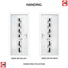 Cottage Style Debonaire 2 Composite Front Door Set with Central Jet Glass - Shown in White