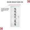 Cottage Style Debonaire 2 Composite Front Door Set with Central Jet Glass - Shown in White
