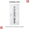 Cottage Style Debonaire 2 Composite Front Door Set with Central Jet Glass - Shown in White