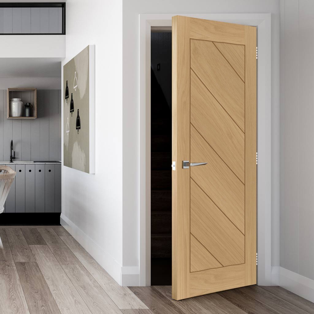 Bespoke Torino Oak Internal Door - 1/2 Hour Fire Rated - Prefinished