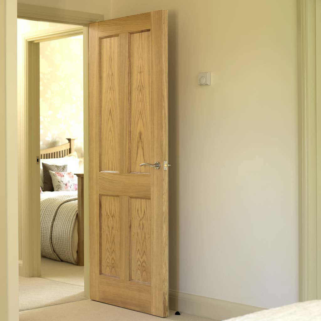 J B Kind Oak Classic Derwent Fire Door - 1/2 Hour Fire Rated