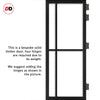 Handmade Eco-Urban Marfa 4 Pane Solid Wood Internal Door UK Made DD6313SG - Frosted Glass - Eco-Urban® Shadow Black Premium Primed