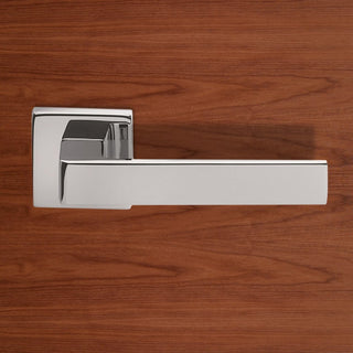 Image: European TC5 Techna Lever Latch Handles on Square Rose - 4 Finishes
