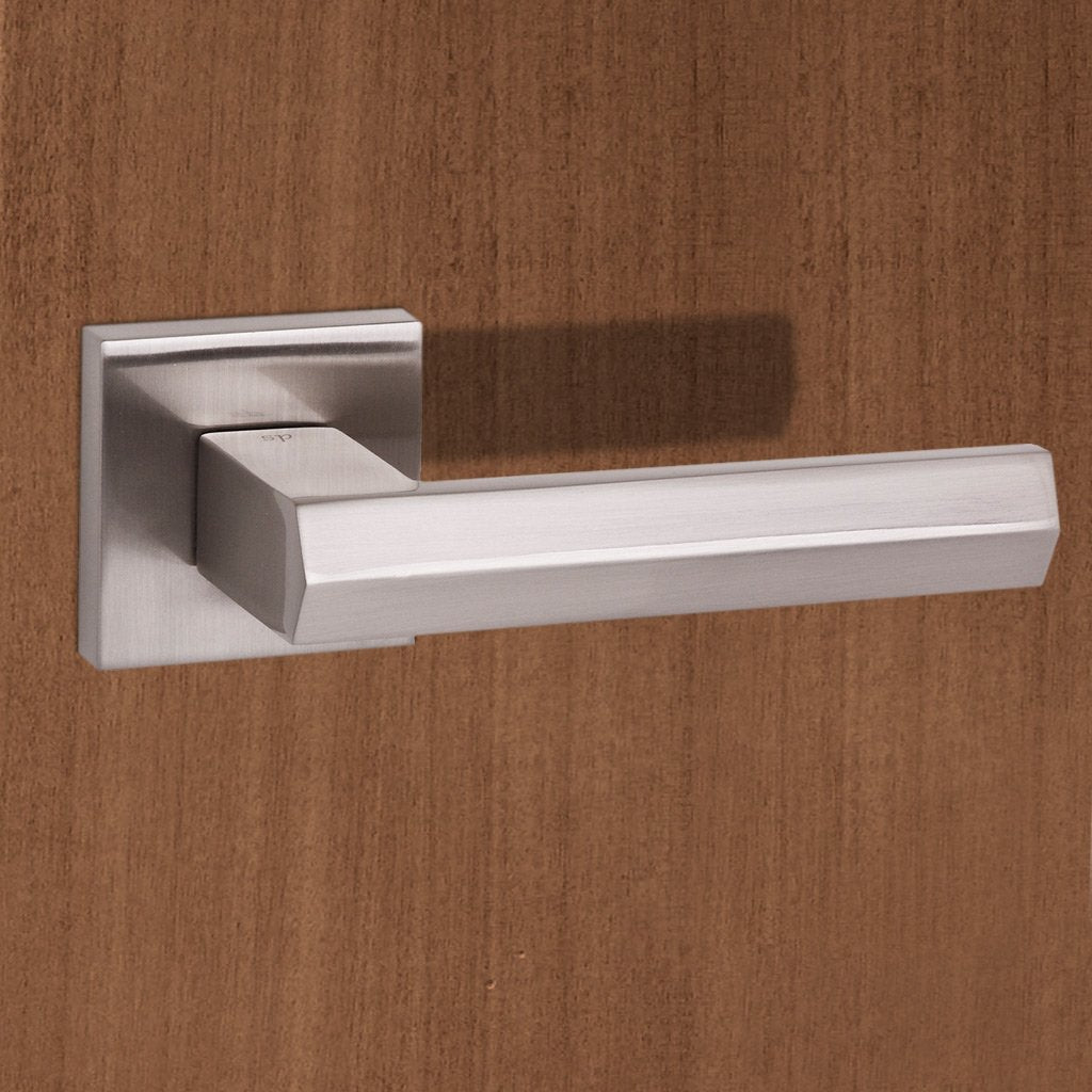 Senza Pari Davoli Lever on Flush Rose - Satin Nickel