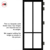 Bespoke Room Divider - Eco-Urban® Bronx Door Pair DD6315F - Frosted Glass with Full Glass Side - Premium Primed - Colour & Size Options